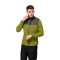 Jack Wolfskin Fleece Jacket DNA Block Fleece - warm, windproof on the shoulders, water-repellent - green Men